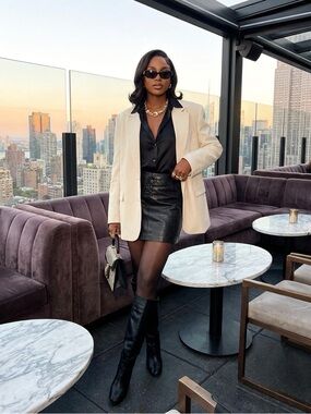 Wilson’s Leather Lace Up Mini Leather Skirt